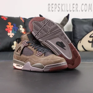 A Ma Maniére x Air Jordan 4 outsole view with herringbone traction pattern