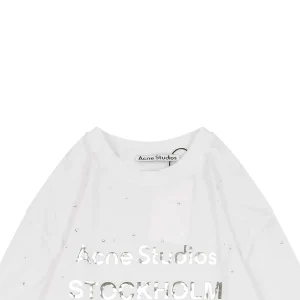 Acne Studios 1996 Crystal Logo Shirt White