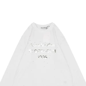 Acne Studios 1996 Crystal Logo Shirt White