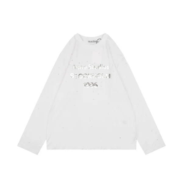 Acne Studios 1996 Crystal Logo Shirt White Front view