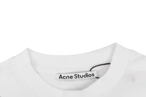 Acne Studios 1996 Crystal Logo Shirt White Collar