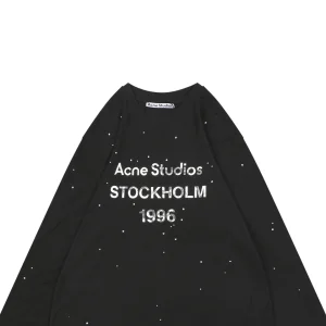 Acne Studios 1996 Crystal Logo Shirt Black