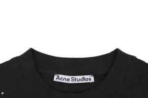Acne Studios 1996 Crystal Logo Shirt Black Collar