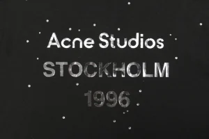 Acne Studios 1996 Crystal Logo Shirt Black Front Brand
