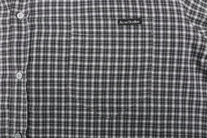 Acne Studios Black Grey Plaid Precision Matching Flannel Shirt
