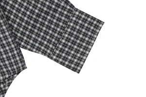Acne Studios Black Grey Plaid Precision Matching Flannel Shirt Cuff