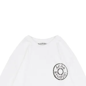 Acne Studios Distressed Circle Logo Shirt White