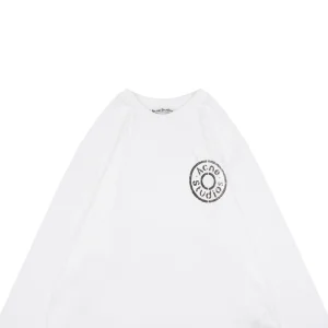 Acne Studios Distressed Circle Logo Shirt White