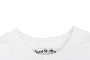 Acne Studios Distressed Circle Logo Shirt White Collar