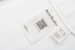 Acne Studios Distressed Circle Logo Shirt White Wash label