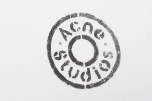Acne Studios Distressed Circle Logo Shirt White Brand label