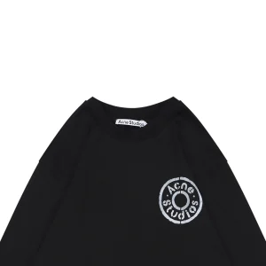 Acne Studios Distressed Circle Logo Shirt Black