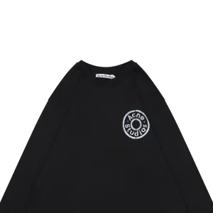 Acne Studios Distressed Circle Logo Shirt Black