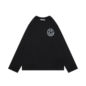 Acne Studios Distressed Circle Logo Shirt Black Front view