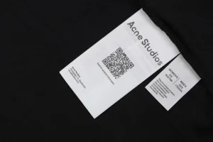 Acne Studios Distressed Circle Logo Shirt Black Wash label