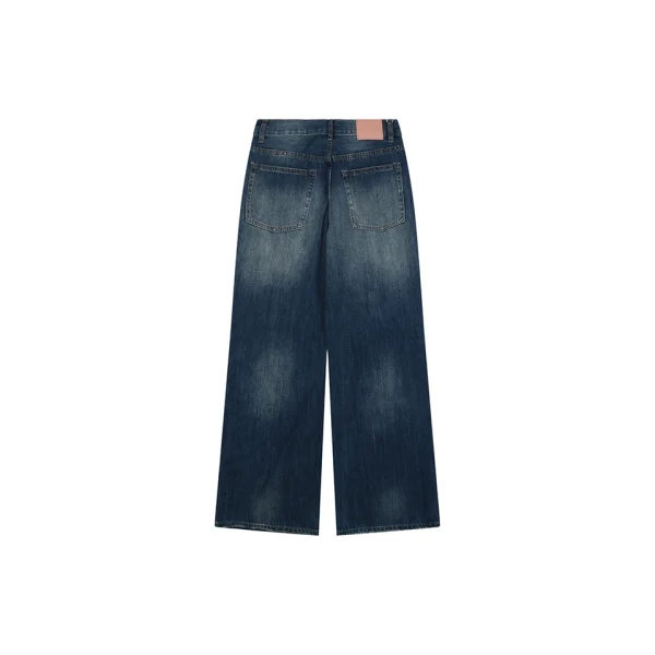Acne Studios Distressed Paint-Splatter Denim Jeans Back view