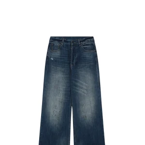 Acne Studios Distressed Paint-Splatter Denim Jeans