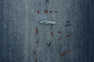 Acne Studios Distressed Paint-Splatter Denim Jeans
