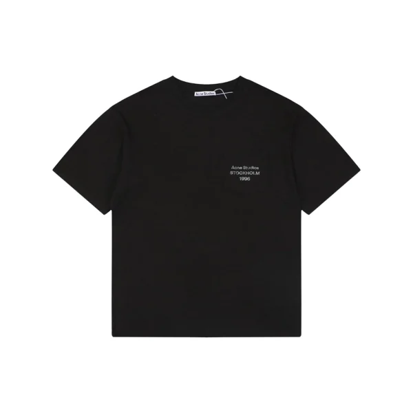 Acne Studios Pocket Logo T-Shirt Black Front view