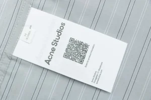 Acne Studios Precision Stripe Matching Oversized Cotton Shirt Wash label