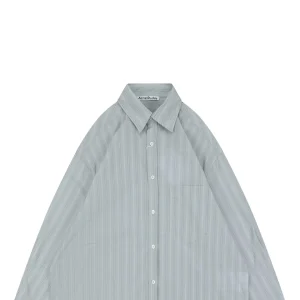 Acne Studios Precision Stripe Matching Oversized Cotton Shirt