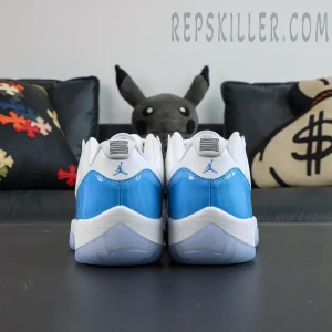 Air Jordan 11 Low rear view showing symmetrical heel design