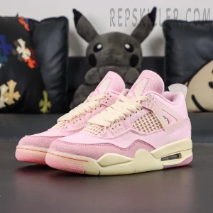 Air Jordan 4 angled view highlighting support wings and Air cushioning