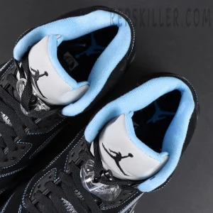 Air Jordan 5 inner detail with blue lining and Jumpman insole