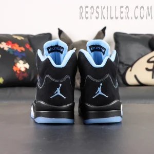 Air Jordan 5 rear view with symmetrical Jumpman embroidery