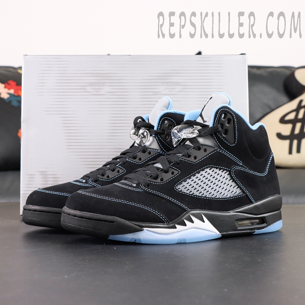 Air Jordan 5 with box display highlighting build quality and details