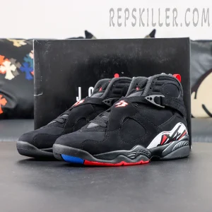 Air Jordan 8 Retro Playoff with box display showcasing the classic retro edition