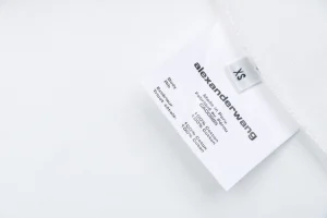 Alexander Wang Sketch Skyline Logo Cotton T-Shirt White Wash label