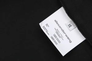 Alexander Wang Sketch Skyline Logo Cotton T-Shirt Black Wash label