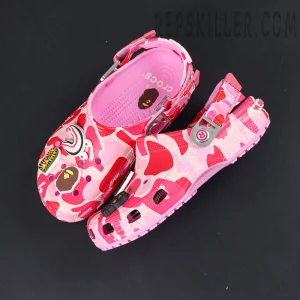 BAPE x Crocs Classic Clog 'ABC Camo - Pink'9