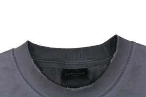 Balenciaga Coordinate Logo Graphic Cotton T-Shirt Purple Collar