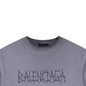 Balenciaga Coordinate Logo Graphic Cotton T-Shirt Purple