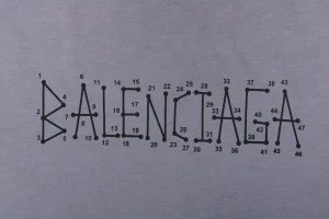 Balenciaga Coordinate Logo Graphic Cotton T-Shirt Purple Front Brand