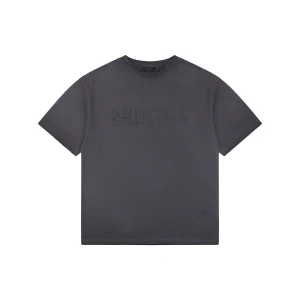 Balenciaga Coordinate Logo Graphic Cotton T-Shirt Black Back view
