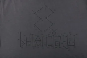 Balenciaga Coordinate Logo Graphic Cotton T-Shirt Black Back Brand
