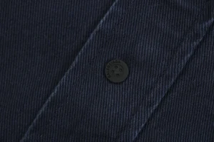 Balenciaga Deconstructed Hooded Denim Shirt Jacket Button