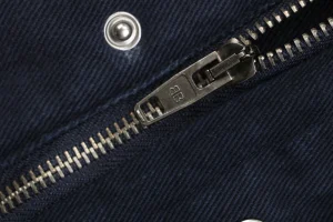 Balenciaga Deconstructed Hooded Denim Shirt Jacket Zipper puller