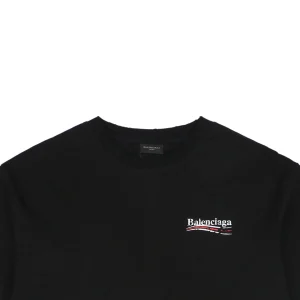 Balenciaga Distressed Cola Logo Digital Print T-Shirt Black