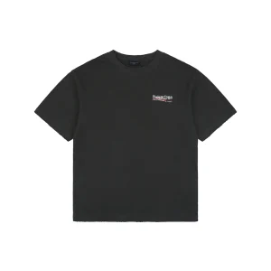 Balenciaga Distressed Cola Logo Digital Print T-Shirt Grey Front view