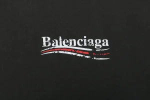 Balenciaga Distressed Cola Logo Digital Print T-Shirt Grey Brand
