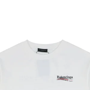 Balenciaga Distressed Cola Logo Digital Print T-Shirt White