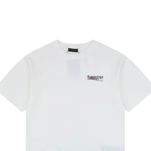 Balenciaga Distressed Cola Logo Digital Print T-Shirt White