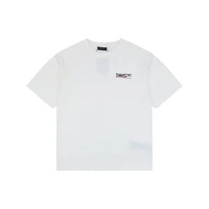 Balenciaga Distressed Cola Logo Digital Print T-Shirt White Front view