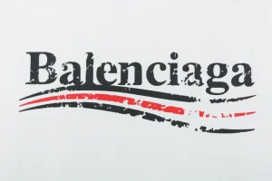 Balenciaga Distressed Cola Logo Digital Print T-Shirt White Brand
