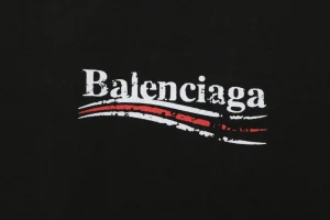 Balenciaga Distressed Cola Logo Digital Print T-Shirt Black Brand