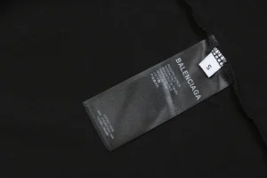 Balenciaga Distressed Cola Logo Digital Print T-Shirt Black Wash label